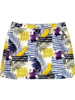Chicos Skort Tropical Palm Print Size 2 (12) New Without Tags